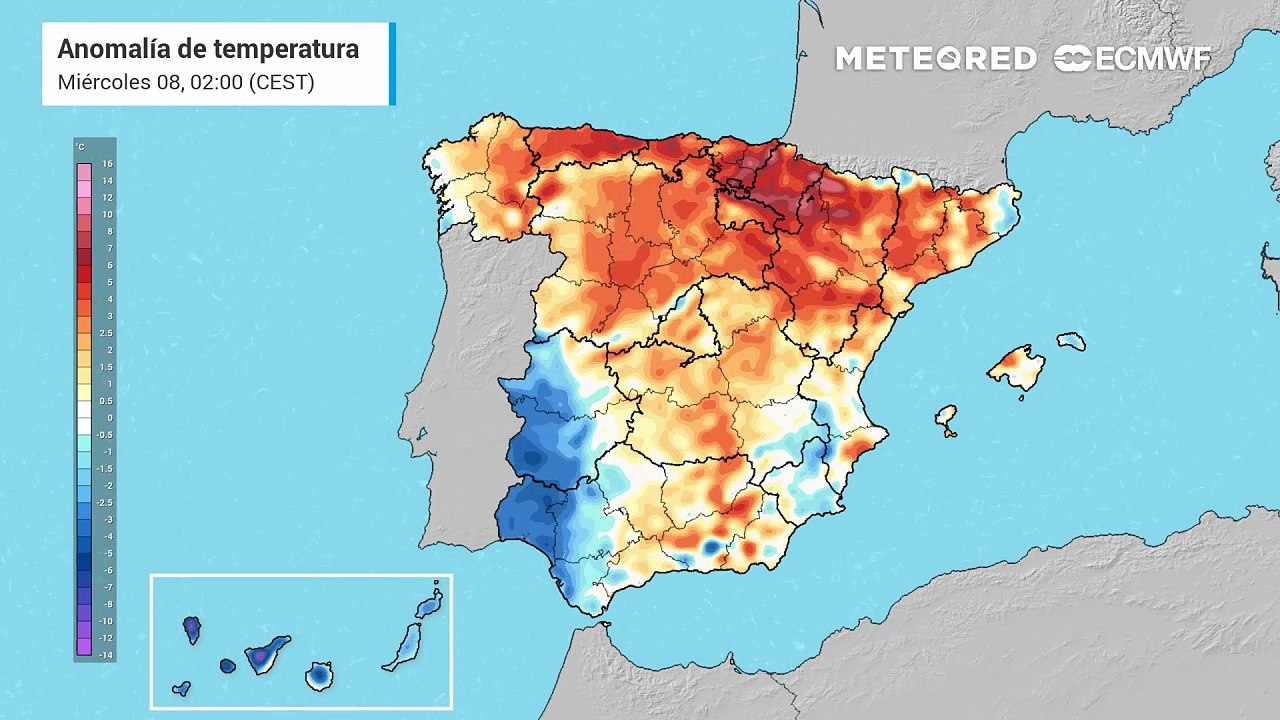 Las temperaturas de mañana jueves serán anómalamente positivas