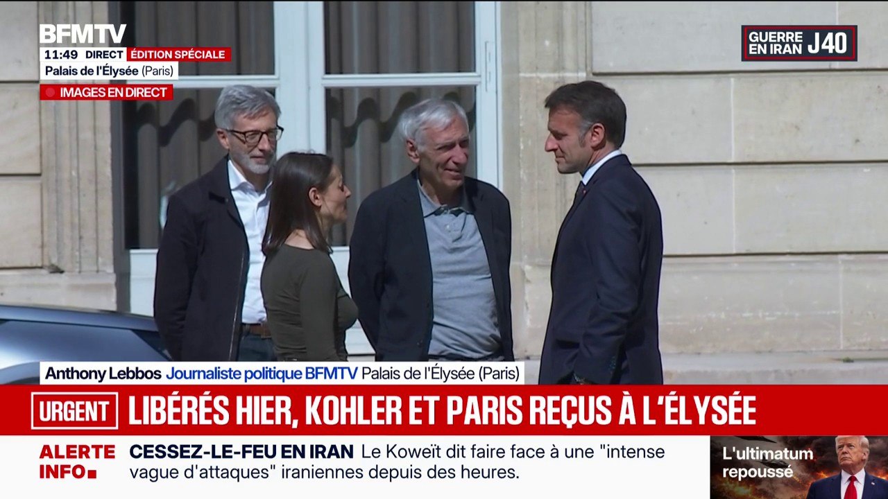 Libérés hier, les Français Cécile Kohler et Jacques Paris sont arrivés à l'Élysée