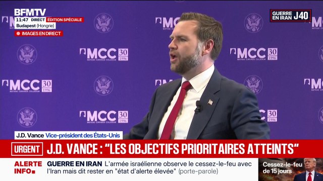 Le président des États-Unis n'est pas quelqu'un qui plaisante : J.D. Vance alerte les Iraniens sur les conséquences d'un non-respect du cessez-le-feu