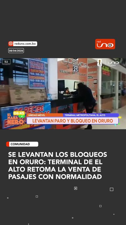 Se levantan los bloqueos en Oruro: terminal de el alto retoma la venta de pasajes con normalidad