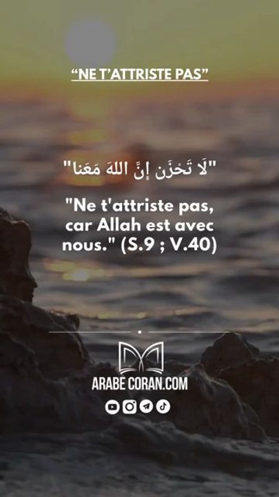 " Ne t'attriste pas "