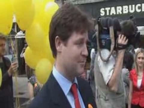 Lib Dem Leader Nick Clegg in Henley with Stephen Kearney