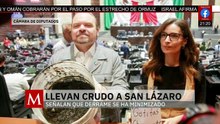 Movimiento Ciudadano protesta en San Lázaro por derrame de petróleo
