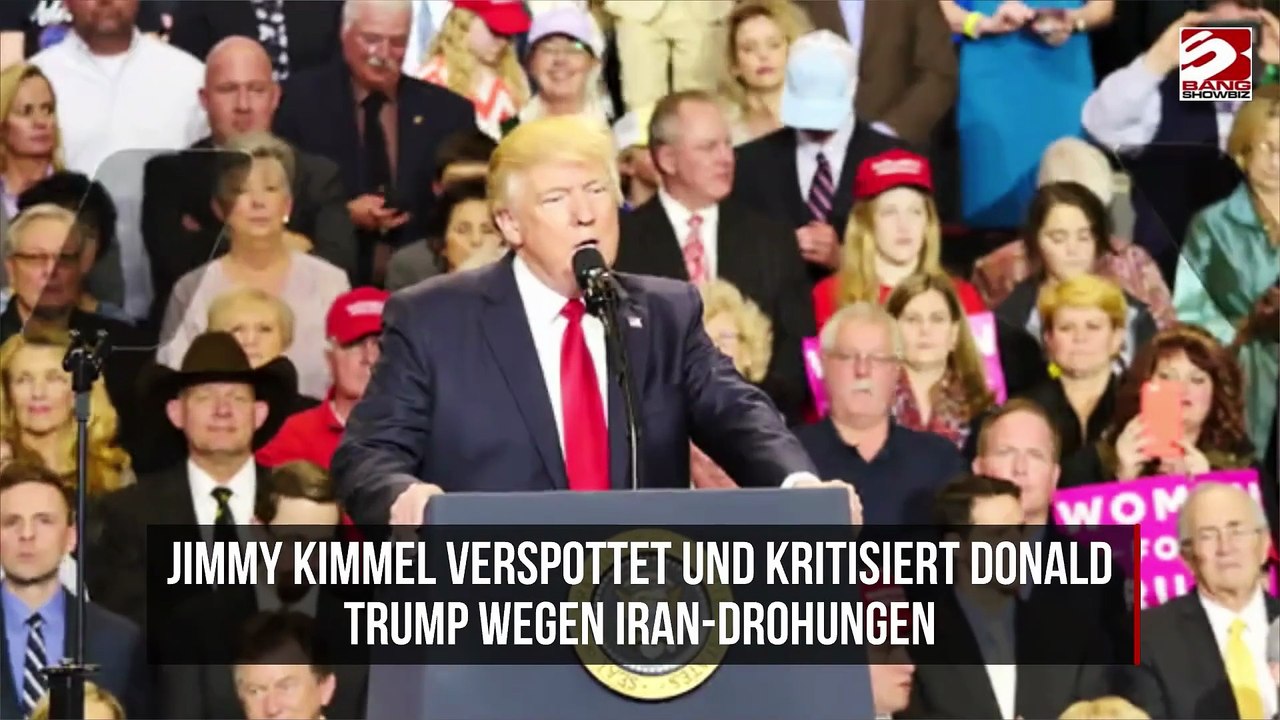 Jimmy Kimmel verspottet und kritisiert Donald Trump wegen Iran-Drohungen