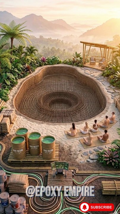 Epic Transformations | They Turned This Into a $55,000 Pool 😳 #epoxy #bali #beforeandafter #pool