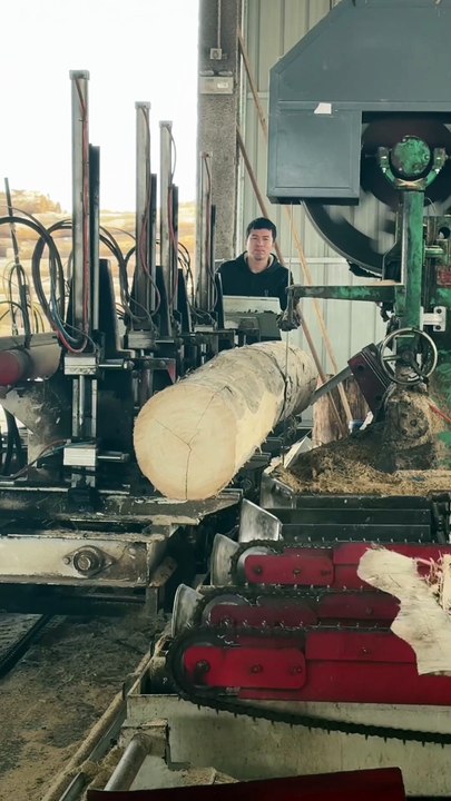 : Wood Cutting Machine – Automated Saw Process
