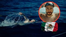 México hace historia en el mar; David Olvera nada 85 km en mar abierto entre Cozumel y Cancún en casi 17 hrs