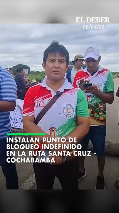 Instalan punto de bloqueo indefinido en la ruta santa cruz - cochabamba