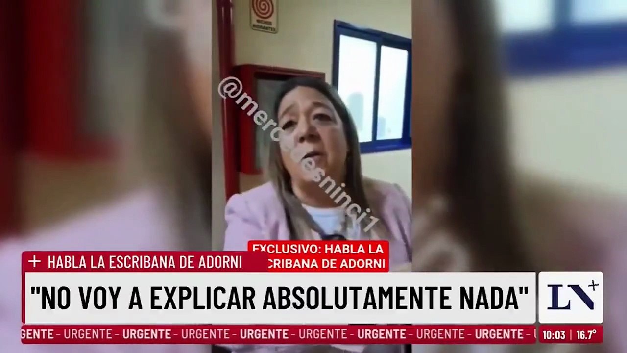 Habló la escribana de Adorni y se negó a responder preguntas sobre los préstamos cruzados: "No voy a explicar nada"