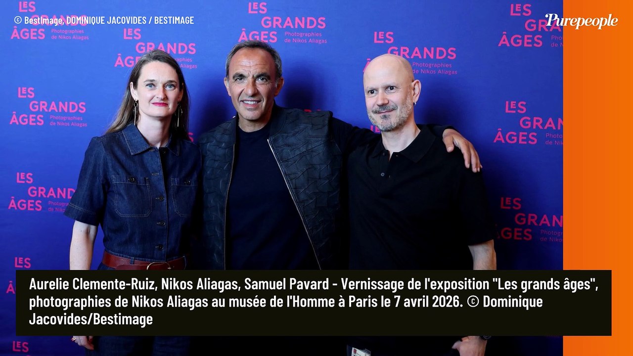 Nikos Aliagas à l'honneur : l'animateur était entouré de sa femme Tina et de personnalités de la télévision pour l'inauguration de son exposition