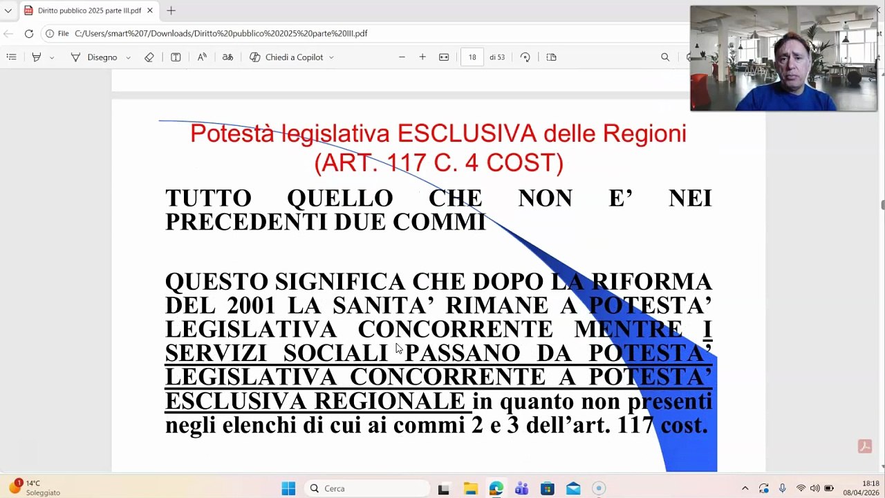 Le regioni e i comuni parte I