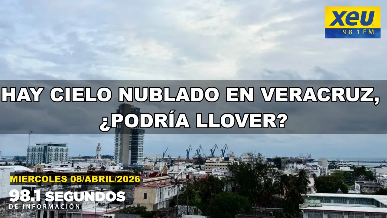 Hay cielo nublado en Veracruz, ¿podría llover?