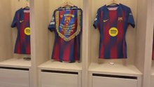 ¡El vestuario del Barça, listo para el gran duelo de Champions!