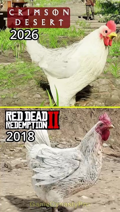 Crimson Desert (2026) VS RDR 2 (2018) - Chicken Comparison