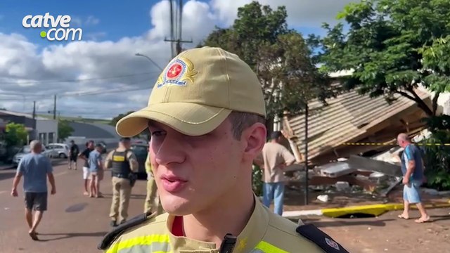 Carro invade mercearia e motociclista sofre amputação em Cascavel