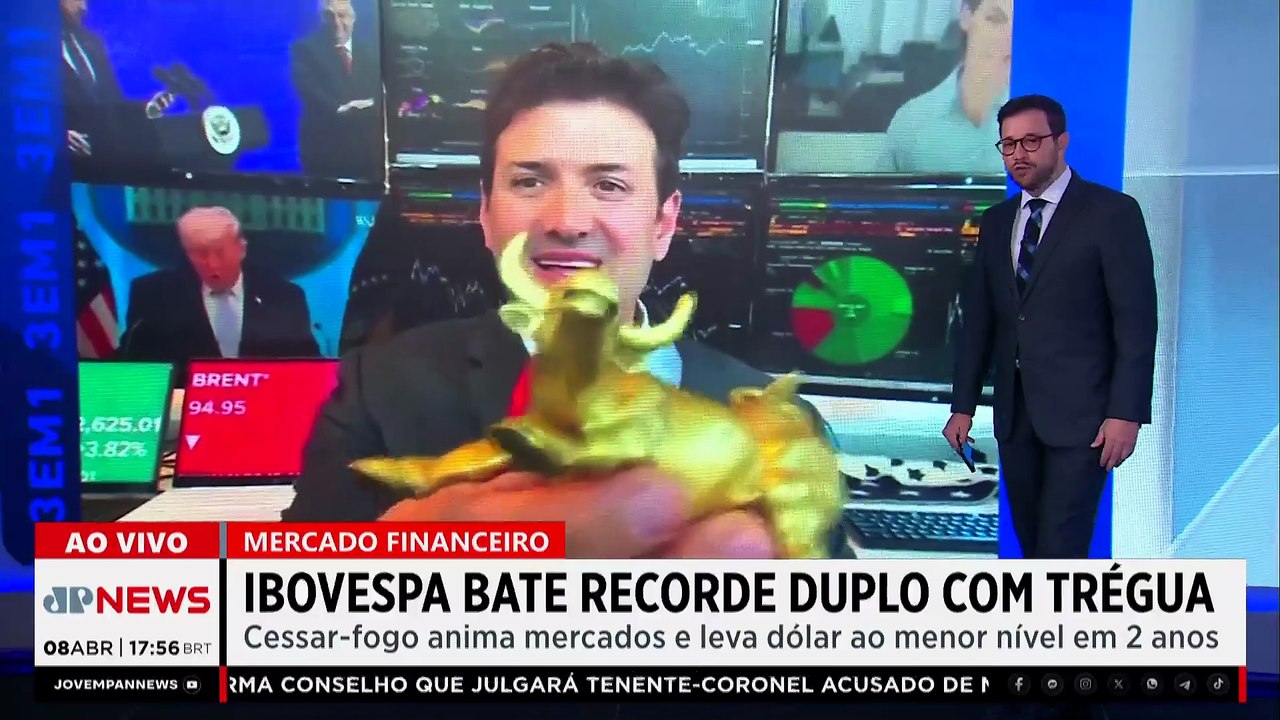 Ibovespa sobe 2,09% e bate recorde duplo com trégua entre EUA e Irã | FECHAMENTO TOURO DE OURO
