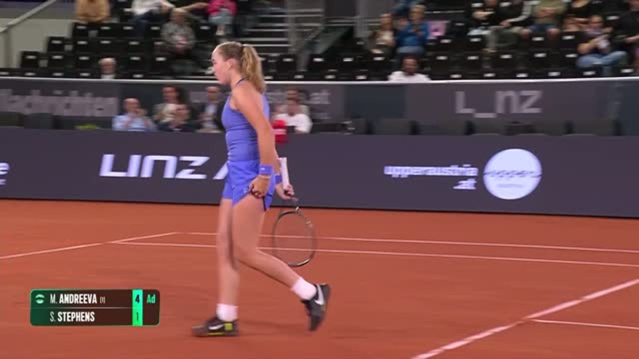 Linz - Andreeva intraitable face à Stephens