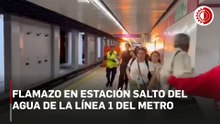 Flamazo en estación Salto del Agua de la línea 1 del Metro