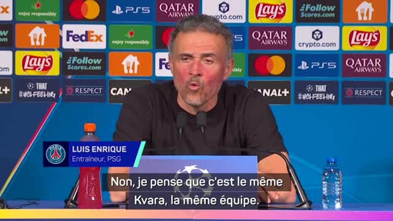 PSG - Kvaratskhelia plus motivé en LDC qu’en L1 ? Luis Enrique trouve ça normal !