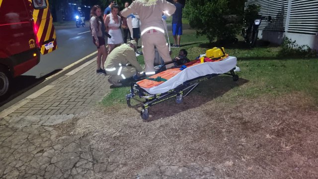 Motociclista fica ferido após colisão de trânsito no Bairro Coqueiral