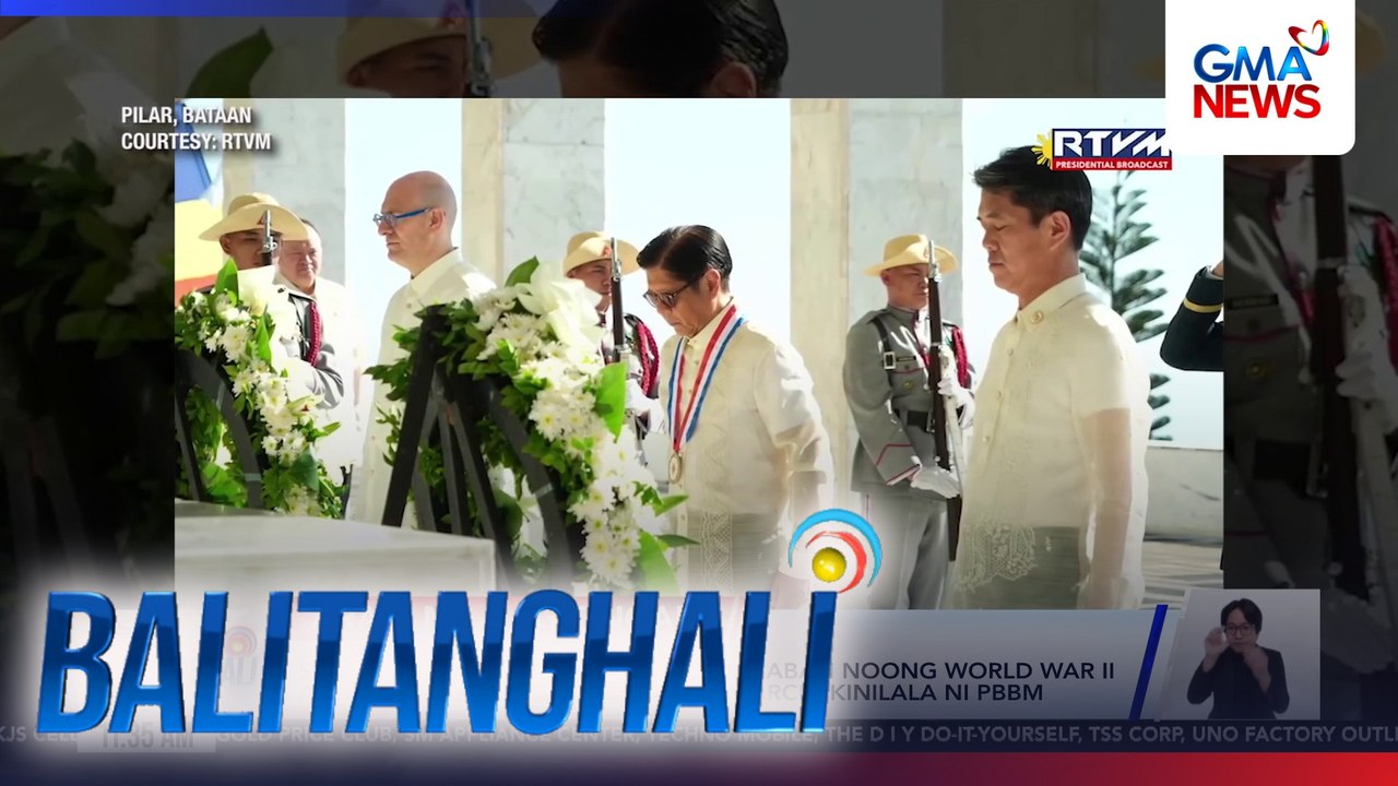 Sakripisyo ng mga sundalong lumaban noong World War II at nagbuwis ng buhay sa Death March, kinilala ni PBBM | Balitanghali