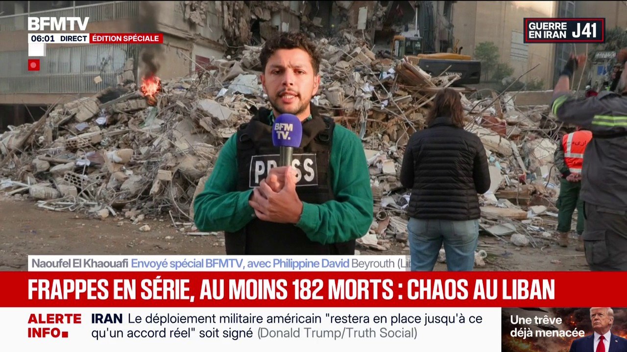 Guerre au Moyen-Orient: les images des dégâts après les frappes israéliennes sur Beyrouth au Liban