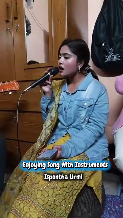 Enjoying Song with instruments  | Lovely ❤️ সুরের তালে তালে 😎 Ispontha Urmi