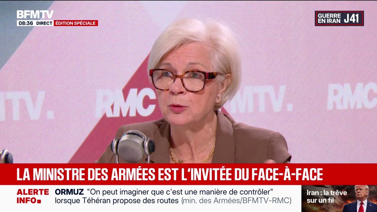 Trêve au Moyen-Orient: "Au moment où je vous parle, nous ne parlons pas du tout d'envoyer des frégates" dans le détroit d'Ormuz, déclare Catherine Vautrin, ministre des Armées