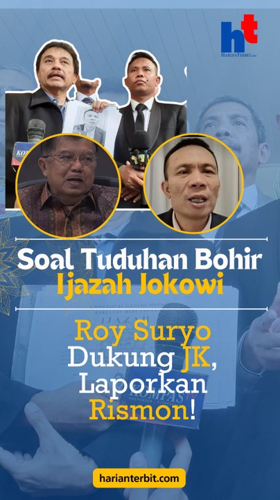 Soal Tuduhan Bohir Ijazah Jokowi, Roy Suryo Dukung JK, Laporkan Rismon