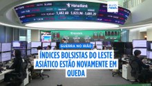 Índices bolsistas do Leste asiático voltam a cair devido à incerteza quanto ao cessar-fogo no Irão