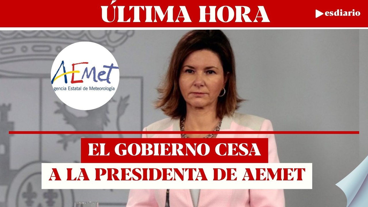 #ÚLTIMAHORA Dimite la presidenta de Aemet por rebelión de la plantilla: otro goterón para Sánchez