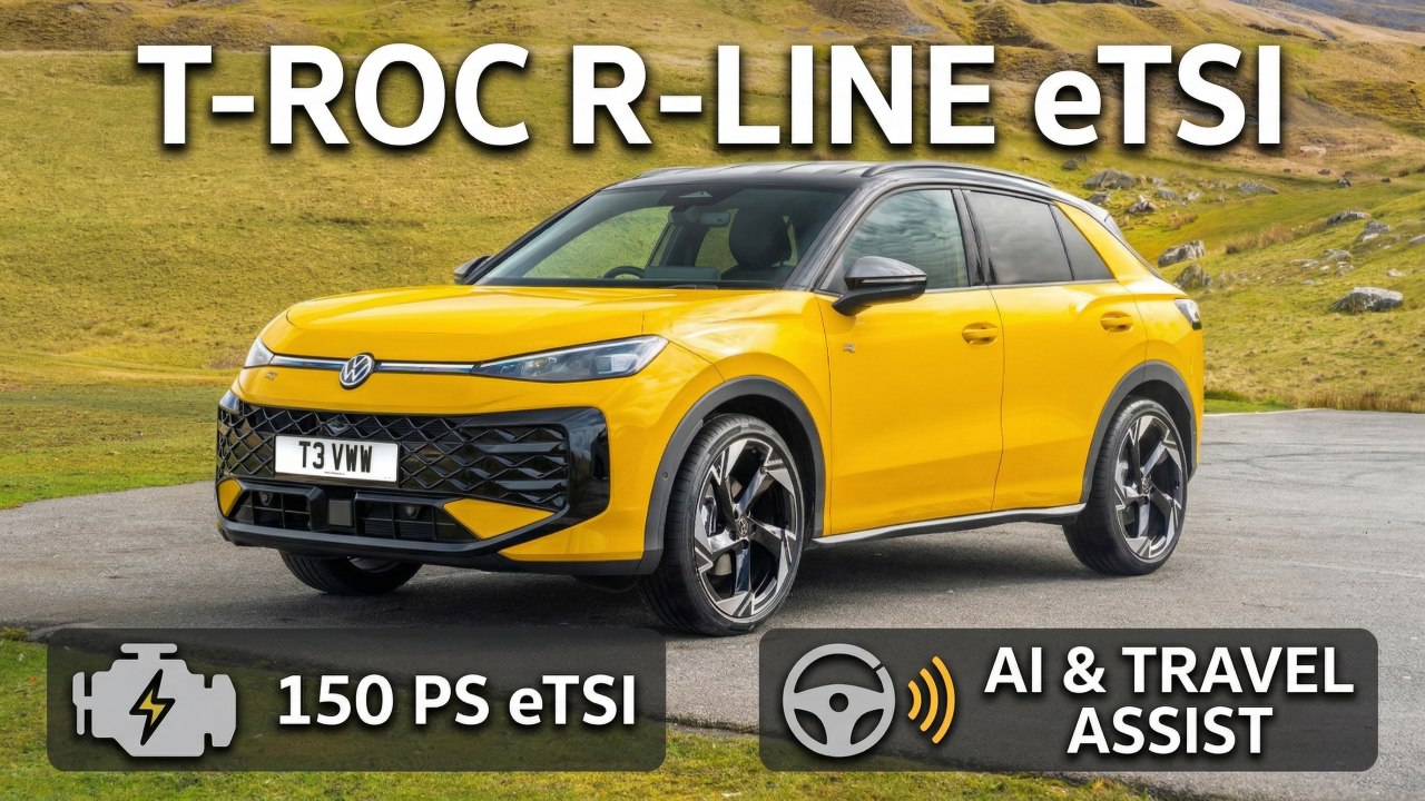 VW T-Roc R-Line 1.5 eTSI 150 PS DSG in Canary yellow Review