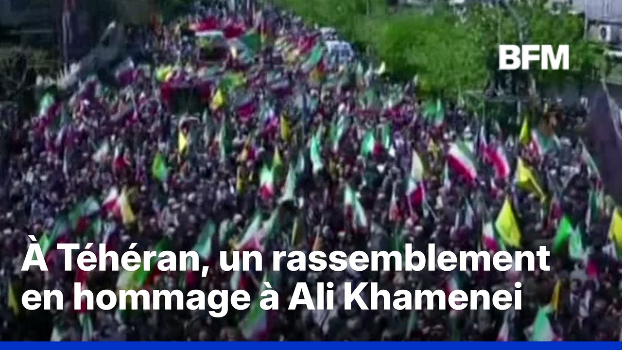 Guerre au Moyen-Orient: un rassemblement en hommage à Ali Khamenei à Téhéran