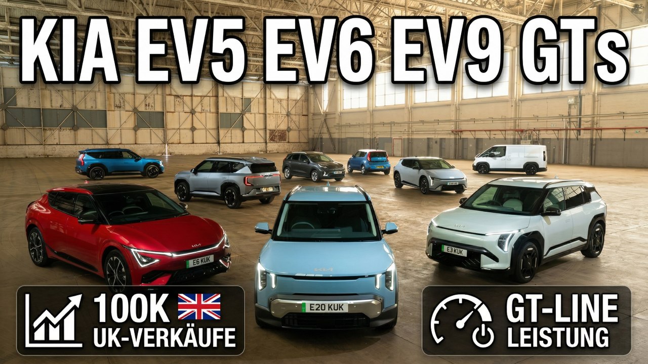 EV5 GT-Line S, EV6 GT, EV9 GT, Soul EV, EV4, PV5, EV2, PV7, K4, Sportage, Seltos: 100.000 EVs UK