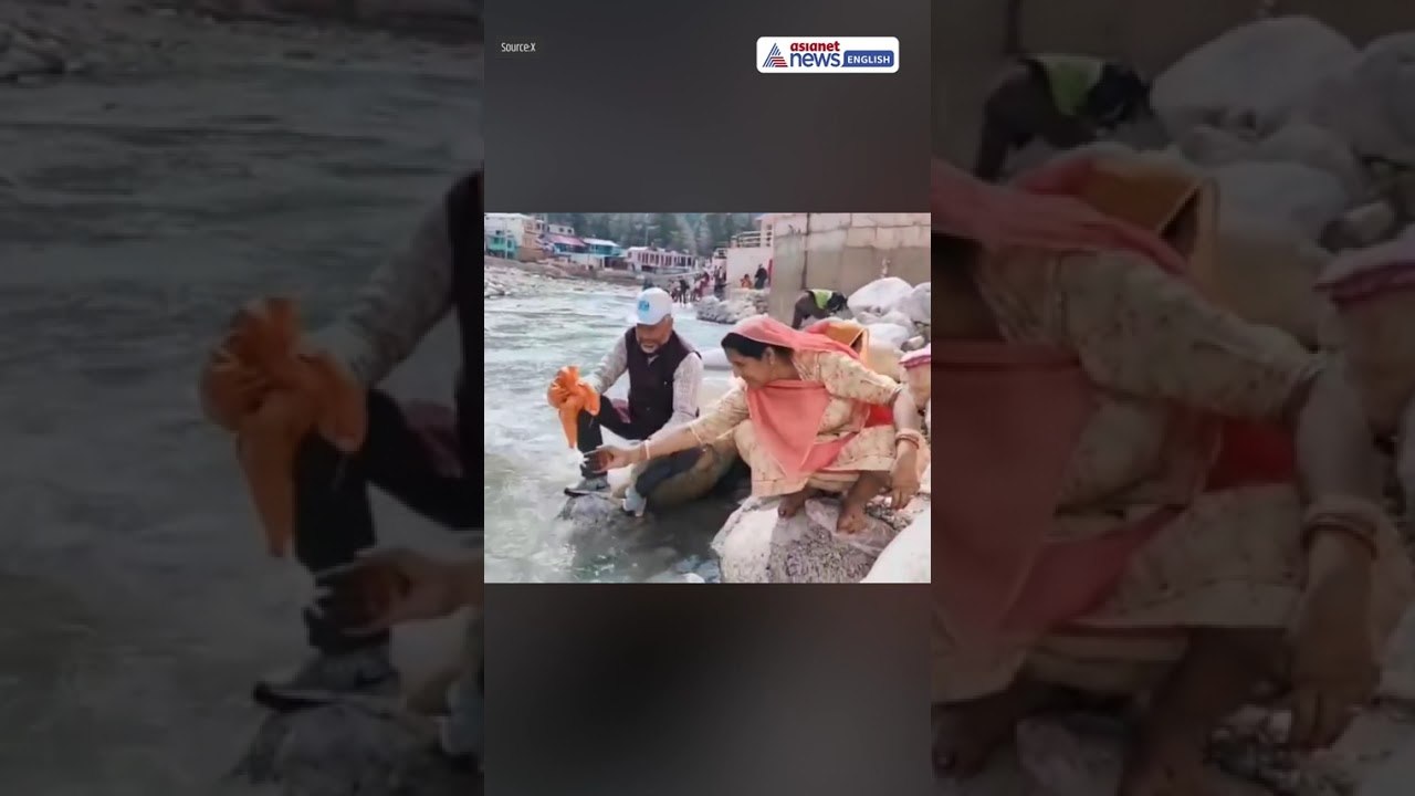 Women Dump Offerings in Ganga Despite Pleas, Uttarakhand Video Sparks Outrage | Viral #Shorts