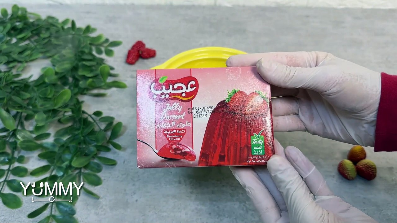 تحلية جيلي سريعة ومنعشة بكوب حليب فقط! أسهل وأطيب حلو بارد في دقائق.