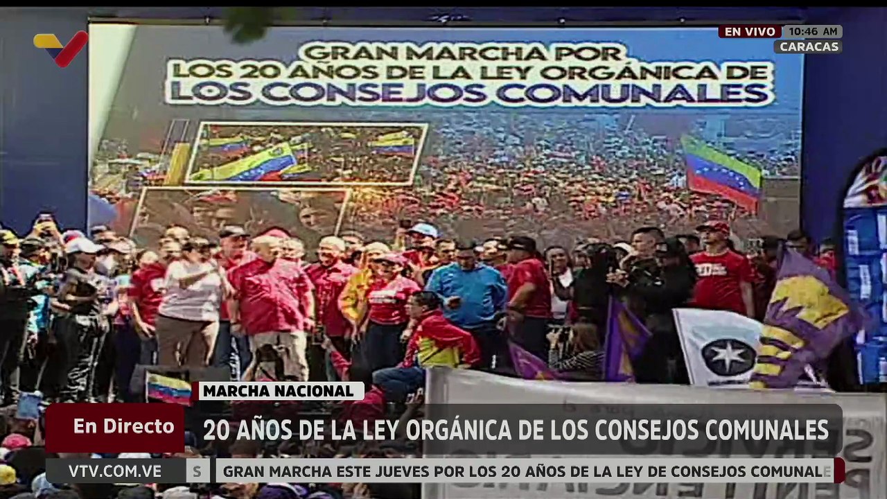 Inicia marcha nacional con motivo de los 20 años de la Ley Orgánica de los Consejos Comunales