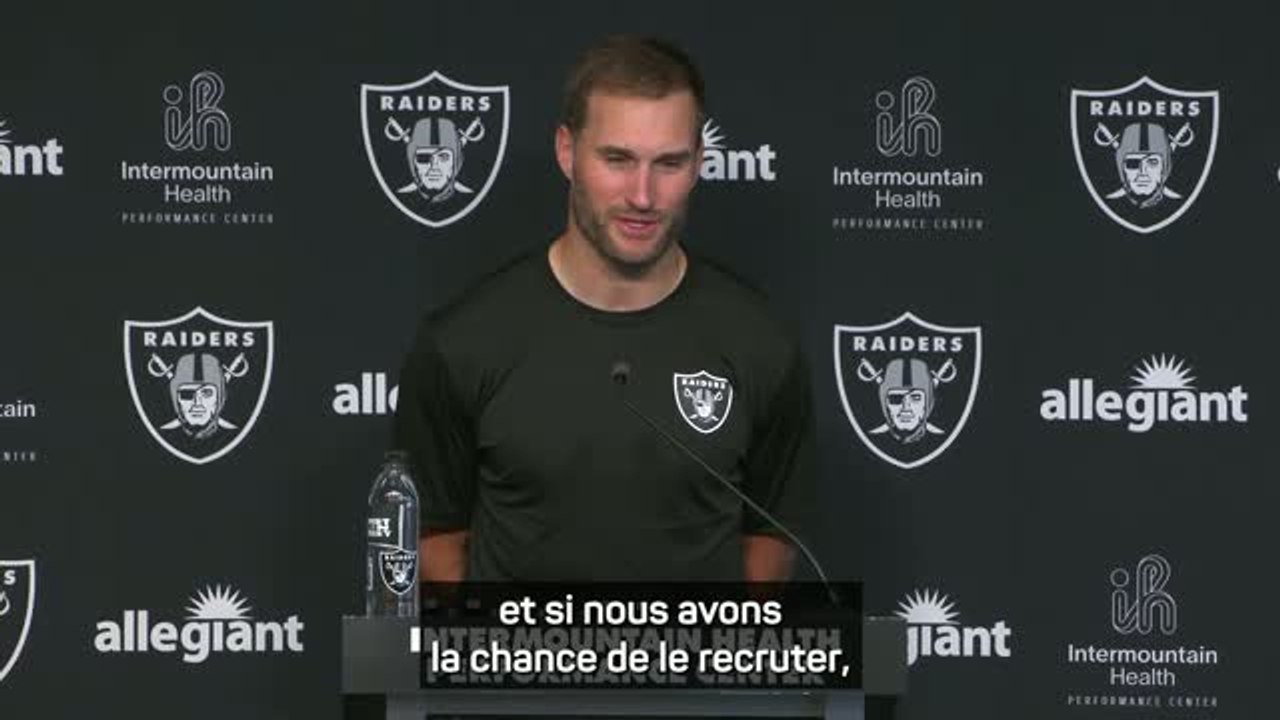 Raiders - Cousins se dit "honoré" d'encadrer Mendoza