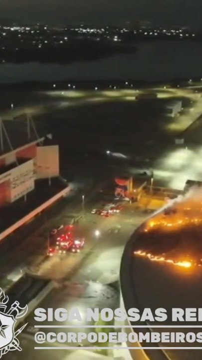 Watch: Brazilian olympic stadium engulfed in flames