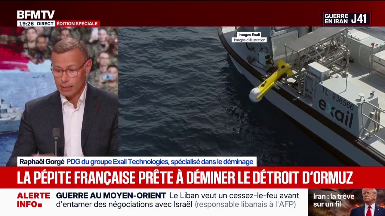 "Détecter, identifier et neutraliser les mines marines": la proposition du français Exail pour déminer le détroit d'Ormuz
