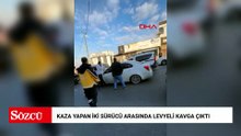Başakşehir'de kaza yapan iki sürücü arasında levyeli kavga çıktı