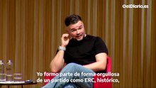 Rufián, sobre ERC: "Forma parte de nuestra responsabilidad histórica frenar al fascismo"