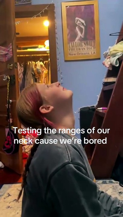 Female neck stretching 36
