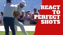 Travis Kelce and Patrick Mahomes react to perfect shots at The Masters