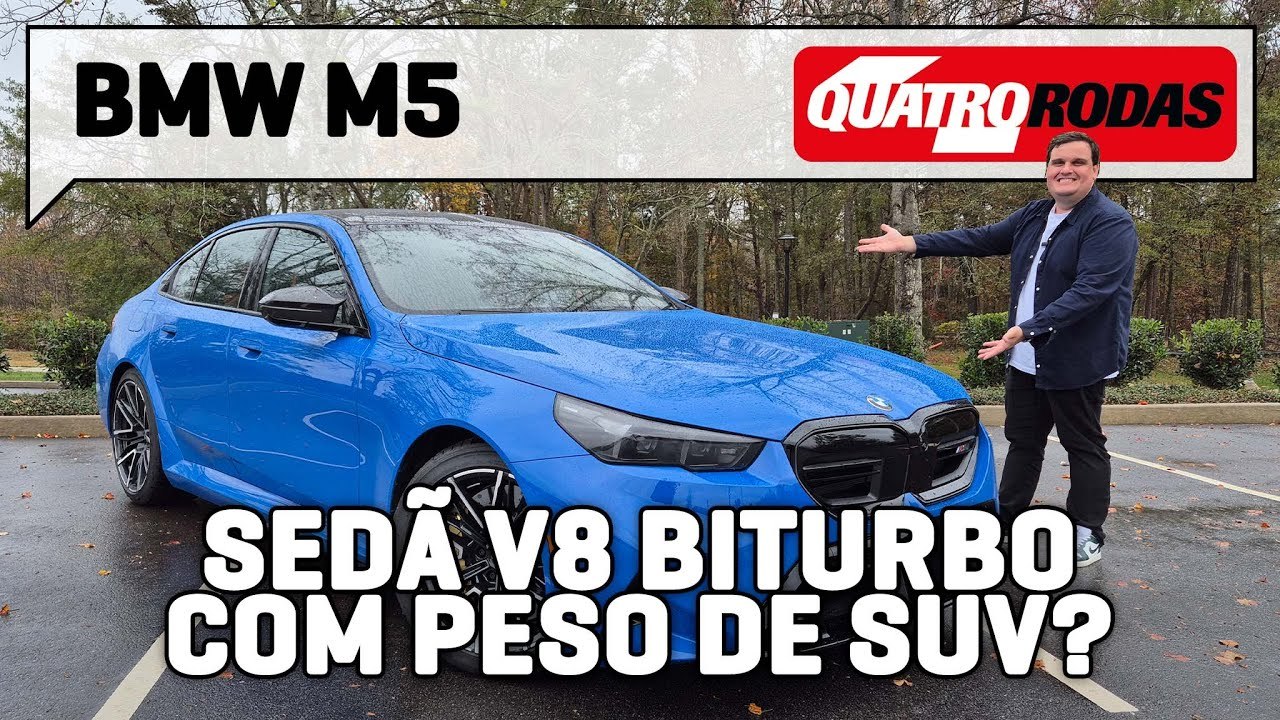 Novo BMW M5 é V8 híbrido de 727 cv MUITO RÁPIDO mesmo com 2.500 kg
