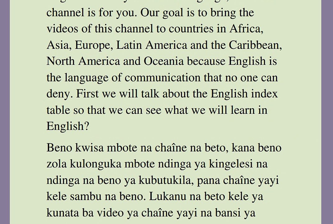 LONGUKA KIKONGO NA KITUBA(Mambu ya kele na Kingelesi)na ndinga na beno