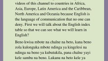 LONGUKA KIKONGO NA KITUBA(Mambu ya kele na Kingelesi)na ndinga na beno