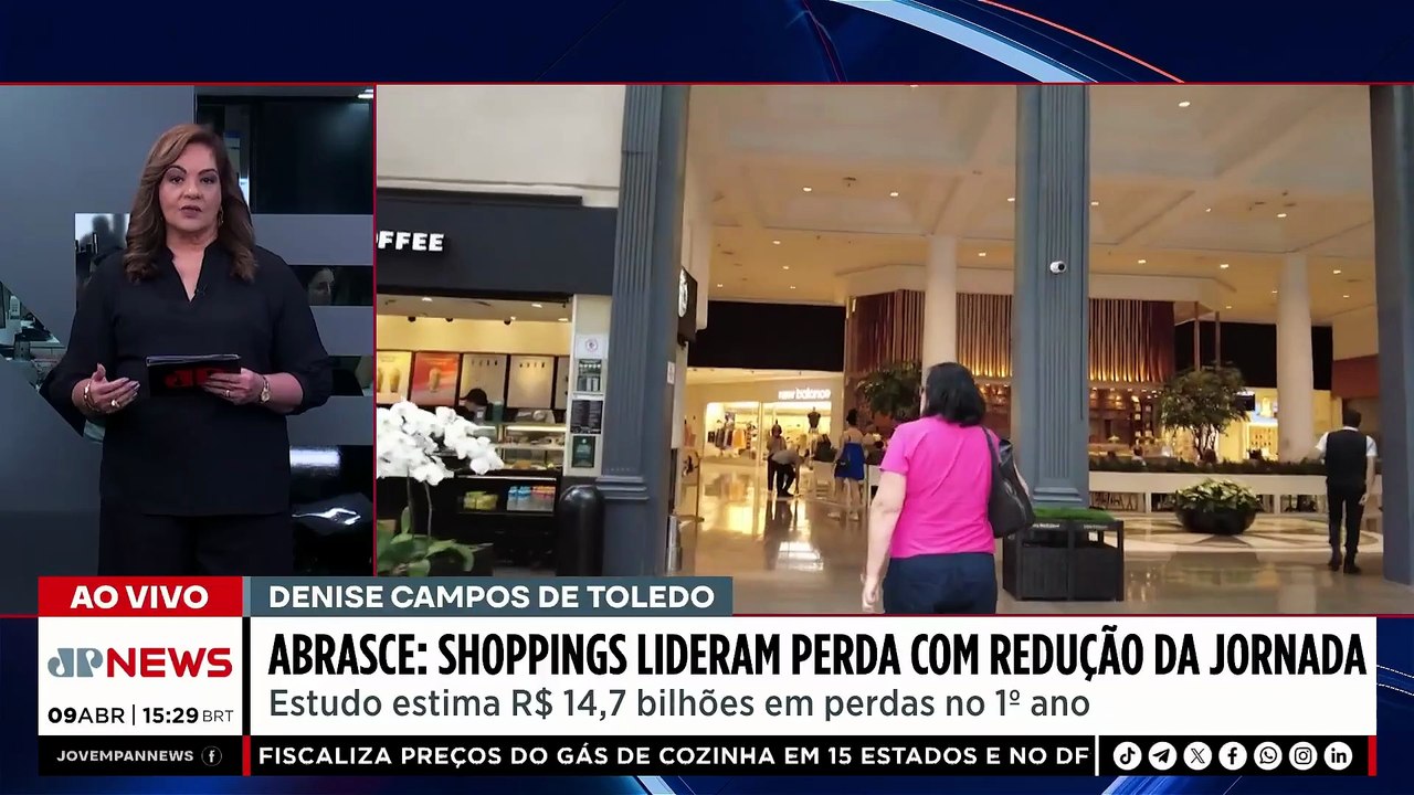 Escala 6x1: Associação aponta que shoppings centers lideram perdas com redução de jornada | TEMPO REAL