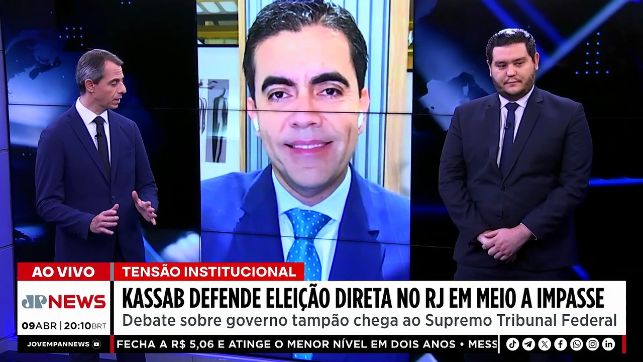 Kassab defende eleição direta no Rio e afirma que "vontade popular não pode ser terceirizada"