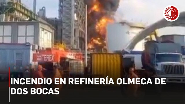 Pemex confirma incendio en refinería de Dos Bocas; controlado y sin lesionados, reporta Sheinbaum